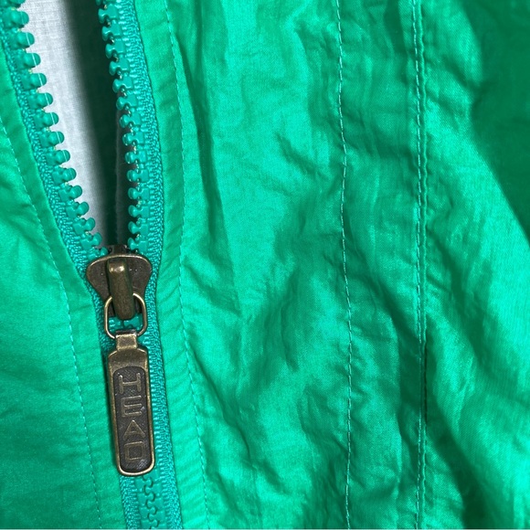 Vintage 80's Head Windbreaker Green Mens XL Sportswear Retro - Picture 8 of 15